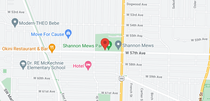 map of 1003 1561 W 57TH AVENUE